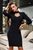 Жіноча ніжна сукня з мереживом та рукавом 3/4 SEV-1293.4390 чорна, S