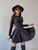 Жіноча сукня лаконічного крою зі спідницею клеш ft-421/ 42-44, Чорний