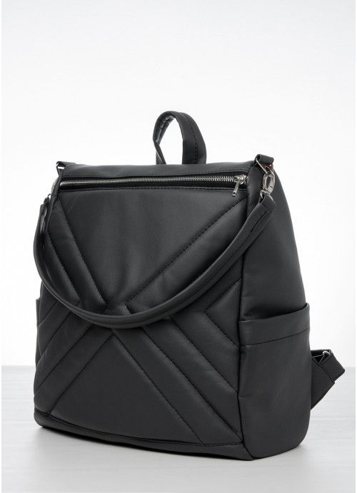 Женский рюкзак-сумка стеганый Sambag Trinity графитовый SB-28313009
