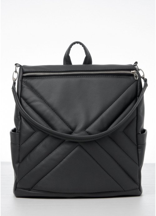 Женский рюкзак-сумка стеганый Sambag Trinity графитовый SB-28313009