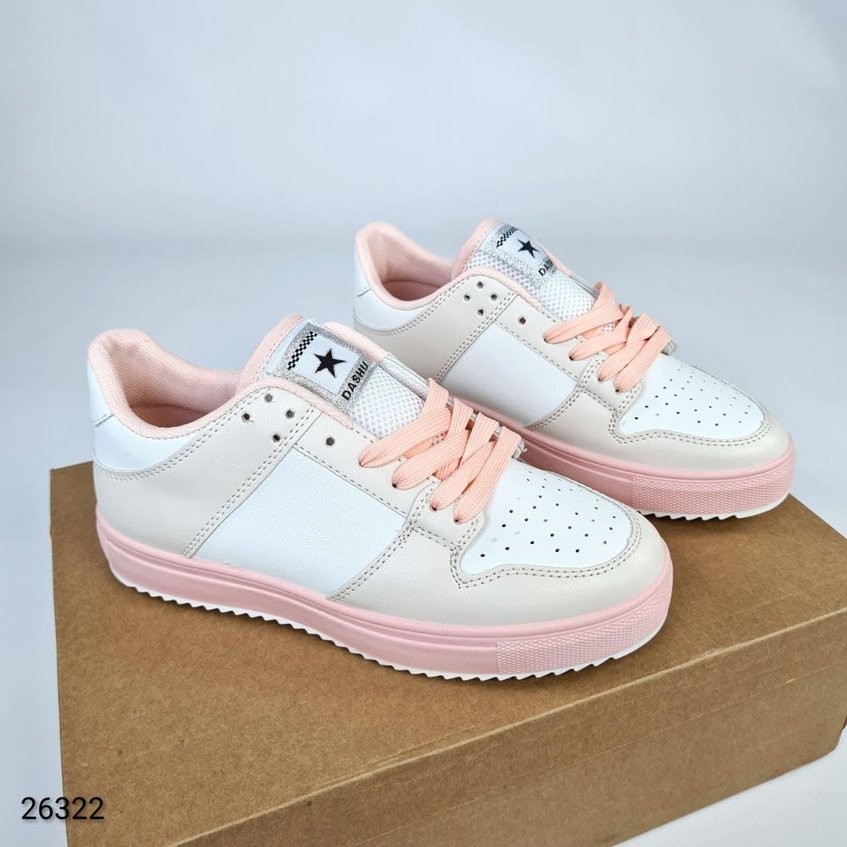 Жіночі кросівки демісезонні LS-26322 Білі з рожевим