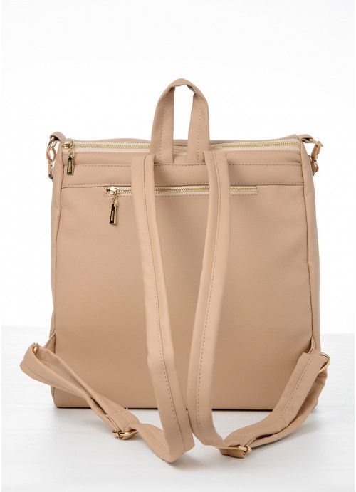 Жіночий рюкзак-сумка Sambag Trinity бежевий SB-28309026