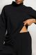 Жіночий повсякденний костюм з трикотажу вільного крою SEV-2113.5550 чорний