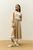 Летнее льняное платье мидакси с кружевом SEV-2053.5317 бежевое