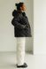Женская короткая куртка на молнии с капюшоном SEV-2102.5482 черная