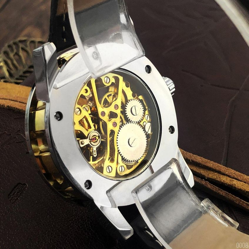 Часы мужские механические Winner 8012С Black-Silver-Gold AB-1099-0008