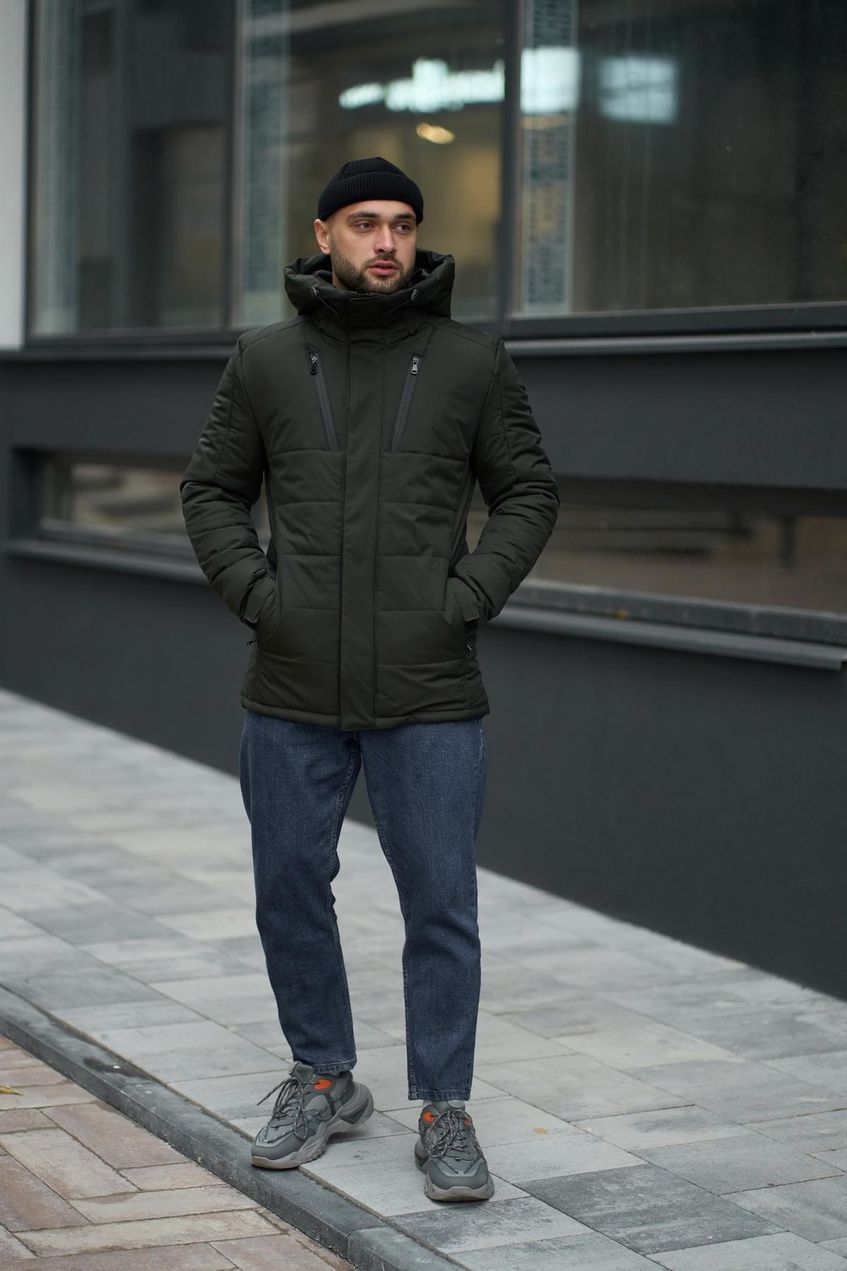 Чоловіча зимова куртка Everest c капюшоном INT-1589541426 Хакі XXL