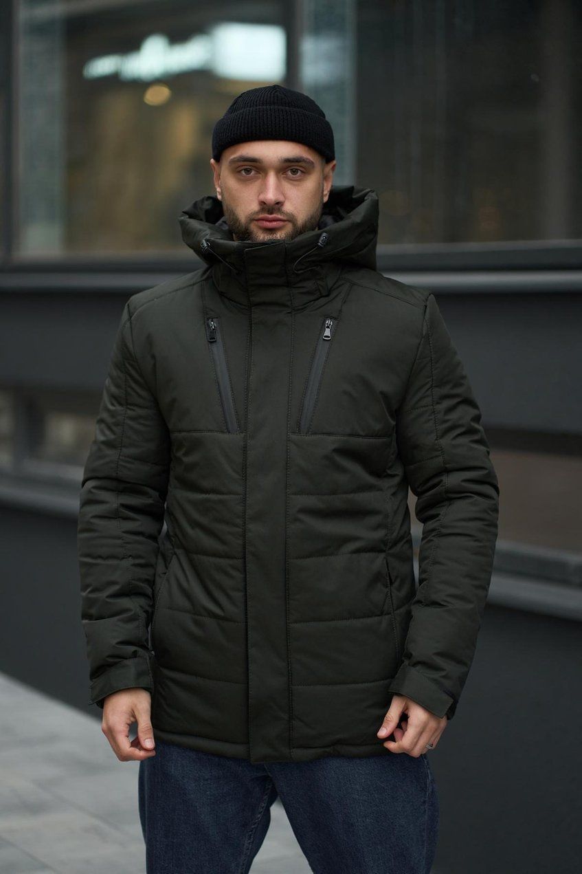 Чоловіча зимова куртка Everest c капюшоном INT-1589541426 Хакі XXL