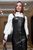 Шкіряна сукня-сарафан на регульованих бретелях SEV-1299.3947 Чорний, S