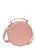 Жіноча кругла сумка кроссбоді Sambag Bale пудра SB-52200006