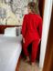 Женская мягкая пижама для повседневной носки с оленем красная
