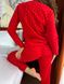 Женская мягкая пижама для повседневной носки с оленем красная