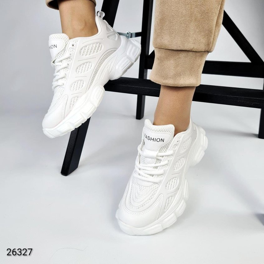 Жіночі кросівки літні білі LS-26327
