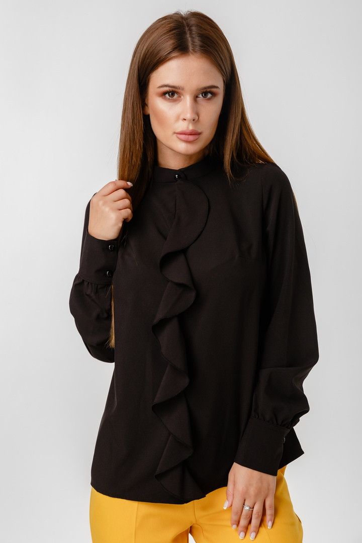 Жіноча ніжна блуза з довгими рукавами LL-018