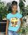 Женская хлопковая футболка с принтом fv-227168 S, Голубой