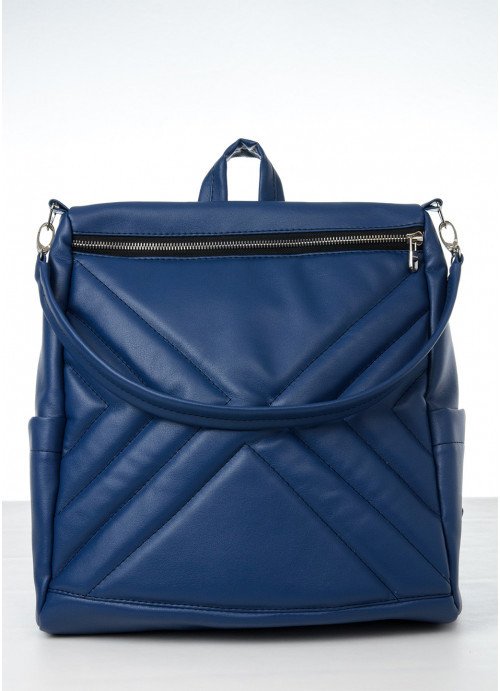Женский рюкзак-сумка Sambag Trinity строченый темно-синий SB-28313016