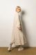 Длинное льняное платье рубашка с рюшами SEV-2048.5318 бежевое