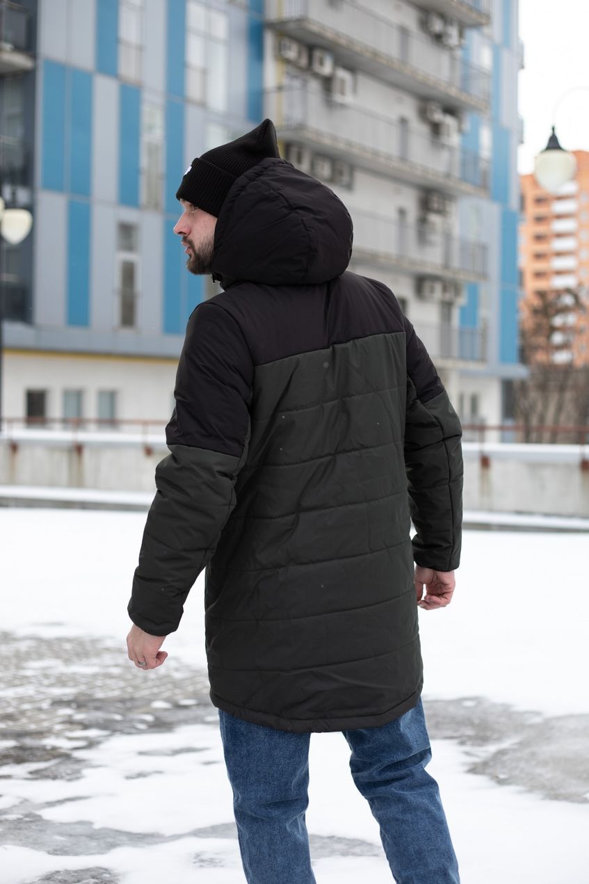 Мужская демисезонная куртка Fusion INT-1589541795 Черная-хаки
