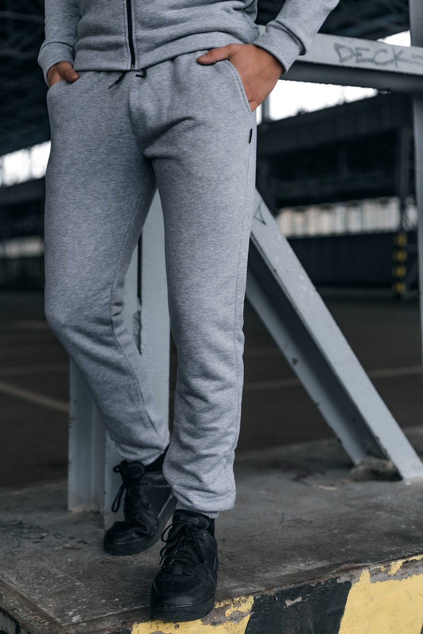 Чоловічі штани Cosmo із трикотажу з манжетами INT-1598613571 Сірий, S