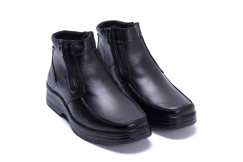 Мужские кожаные зимние ботинки ПК-matador 88 Черные