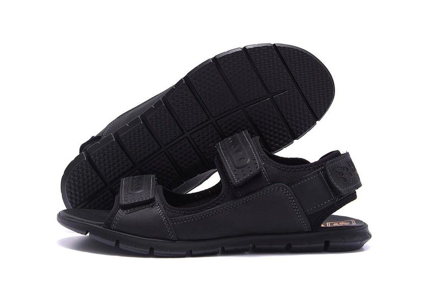 Мужские кожаные сандалии ПК-W8(1) Черные