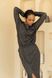 Жіноча демісезонна сукня міді з розрізом SEV-2130.5568 чорна