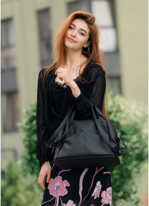 Жіноча спортивна сумка Sambag Vogue BQS чорна SB-90123001