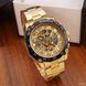 Часы мужские механические Winner 8186 Big Diamonds Gold AB-1099-0033
