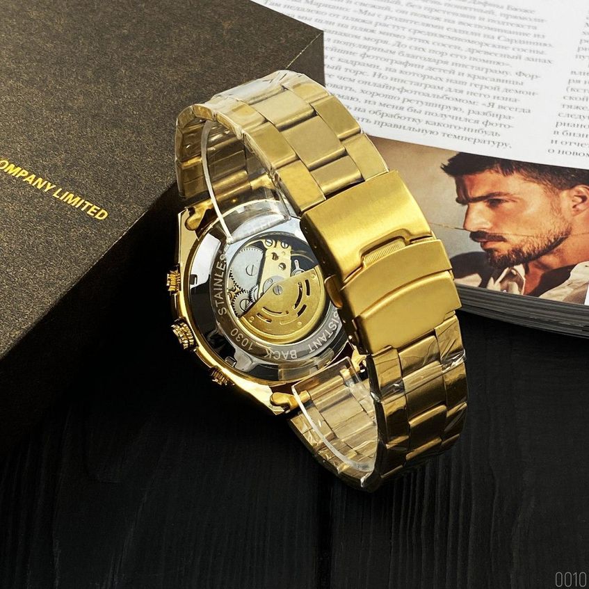 Часы мужские Forsining 8130 All Gold Automatic AB-1059-0010