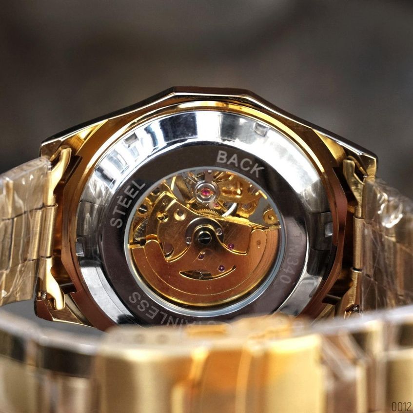 Часы мужские Forsining 8042 Gold-Black AB-1059-0012