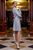 Роскошное платье с пышной юбкой и с люрексом SEV-1270.3929 Серебро, M