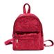 Велюровый женский рюкзак Yvonne Velours красный eps-8069