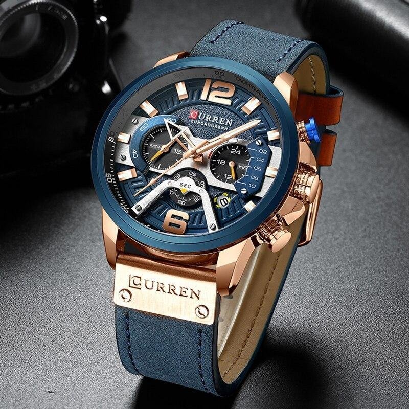 Часы мужские Curren Style 8187 Gold-Grey AB-1008-0190