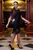 Полуприталенное платье миди с пайетками SEV-1282.3934 черный, S