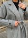 Женское кашемировое пальто на запах LL-230 серое