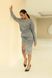 Жіноча демісезонна сукня міді з розрізом SEV-2130.5582 сіра