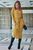 Женское вязаное платье с запахом и длиннім рукавом SEV-1261.3878 Горчица, S