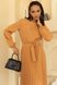 Женское повседневное плиссированное платье миди SEV-2138.5577 коричневое