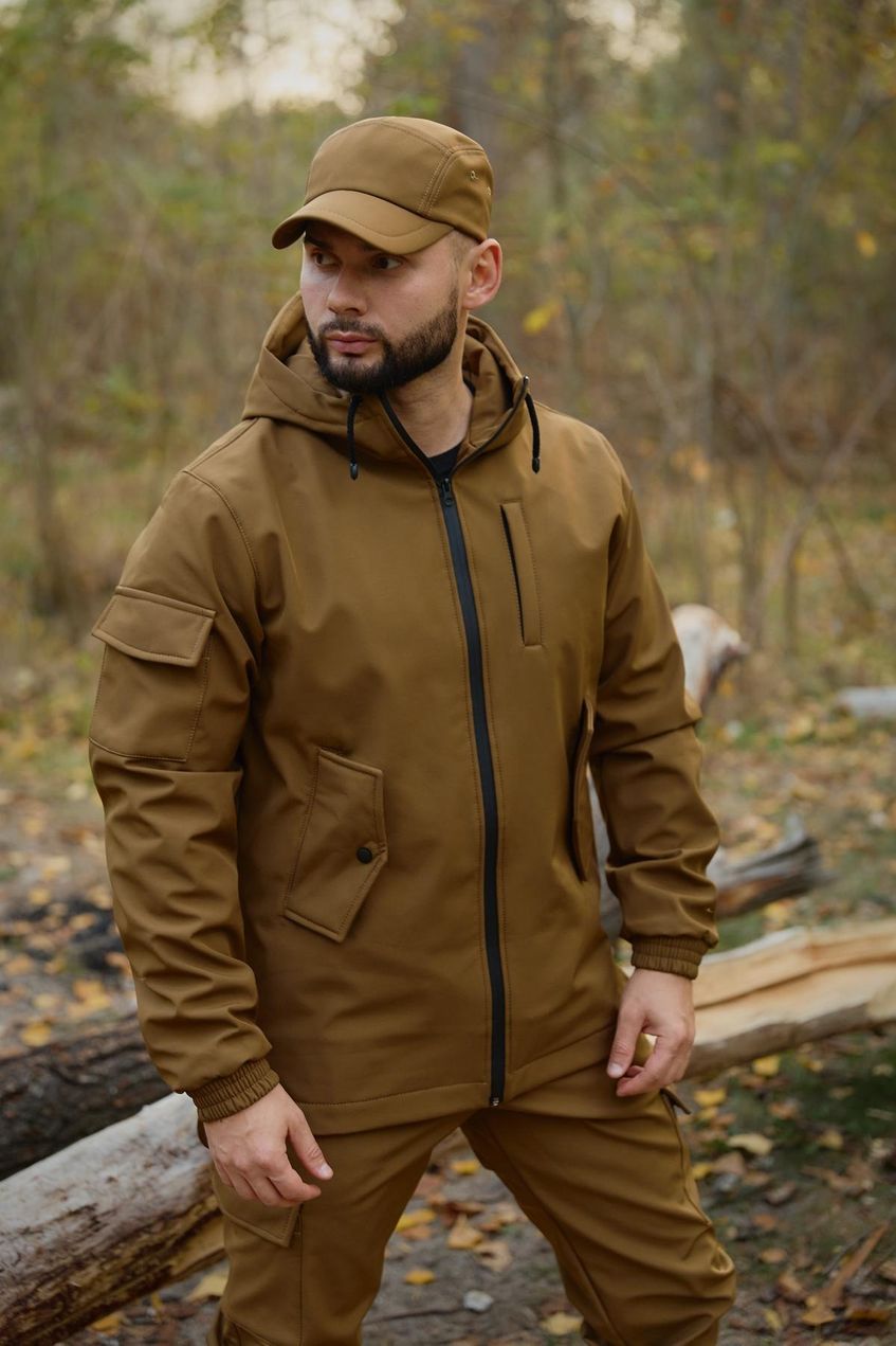 Мужской демисезонный костюм softshell: куртка и брюки 5XL