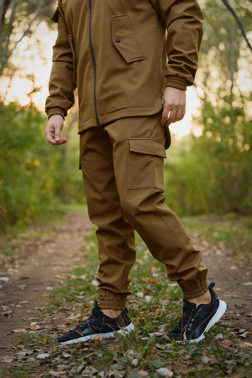 Мужской демисезонный костюм softshell: куртка и брюки 5XL