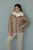 Женская короткая утепленная куртка на молнии SEV-2086.5427 бежевая