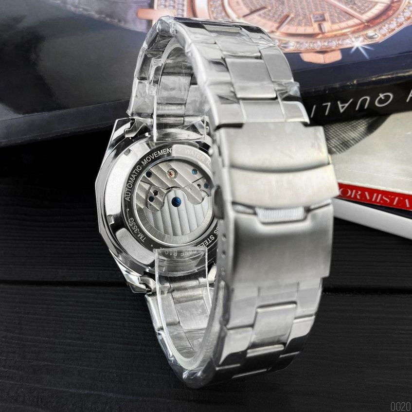 Часы мужские механические Forsining 6913 Silver-White-Black AB-1059-0020