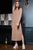 Довга жіноча сукня вільного крою з розрізами та капюшоном SEV-1622.4296 кава, XS