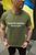 Мужская футболка однотонная с принтом "Русский корабль иди на" Хаки, S