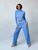 Женский трикотажный костюм с брюками LL-109 Голубой 42-44