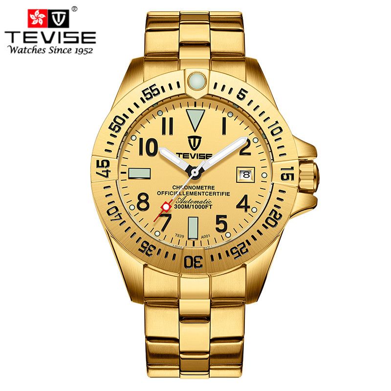 Часы мужские Tevise T839A Gold eps-1047