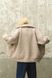 Жіноча коротка куртка тедді з підкладкою вільного крою SEV-2052-1.5420 бежева