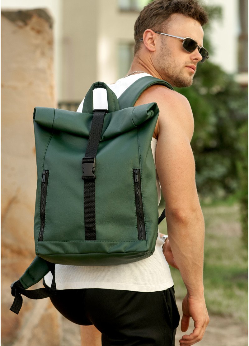 Чоловічий рюкзак Sambag RollTop One зелений SB-24208007m