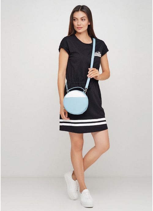 Кругла жіноча сумка кроссбоді Sambag Bale блакитна SB-52200610