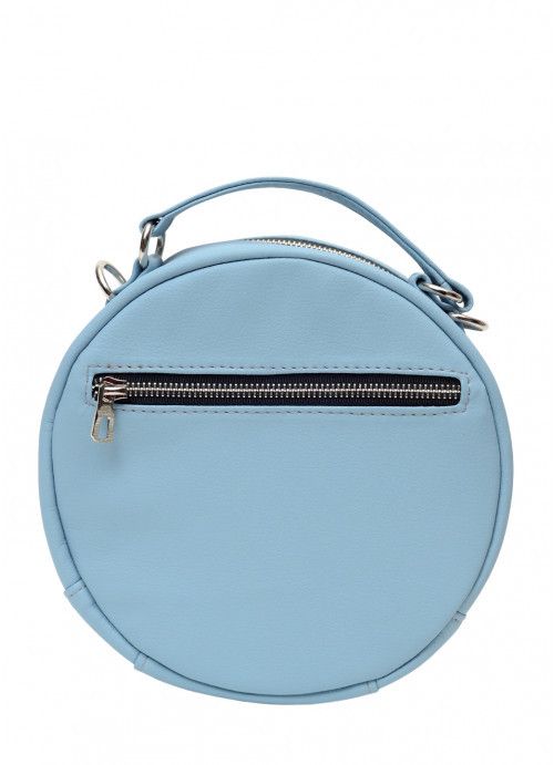 Кругла жіноча сумка кроссбоді Sambag Bale блакитна SB-52200610